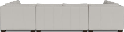 Track 141" Leather Corner Sofa U Sectional - Tribeca Chelsea