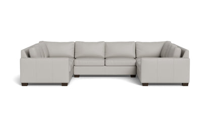 Track 141" Leather Corner Sofa U Sectional - Tribeca Chelsea