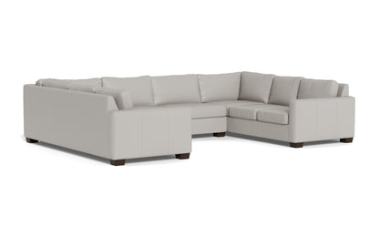 Track 141" Leather Corner Sofa U Sectional - Tribeca Chelsea