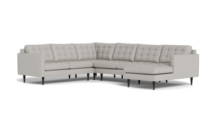 Wallace 131" Leather Corner Sectionals w. Right Chaise - Tribeca Chelsea
