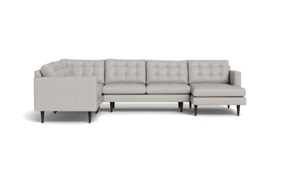 Wallace 131" Leather Corner Sectionals w. Right Chaise - Tribeca Chelsea