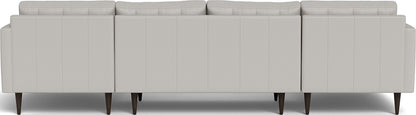 Wallace 126" Leather Double Chaise U Sectional - Tribeca Chelsea