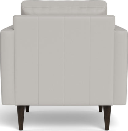 Wallace 34" Leather Untufted Arm Chair - Tribeca Chelsea