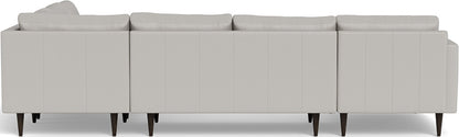 Wallace 130" Leather Untufted Corner Sectionals w. Left Chaise - Tribeca Chelsea