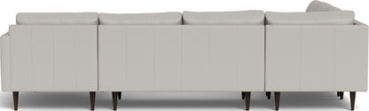 Wallace 131" Leather Untufted Corner Sectionals w. Right Chaise - Tribeca Chelsea