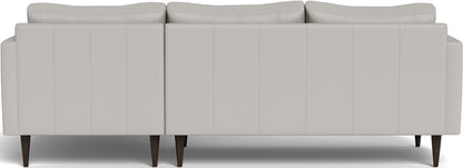 Wallace 98" Leather Untufted Right Chaise Sectional - Tribeca Chelsea