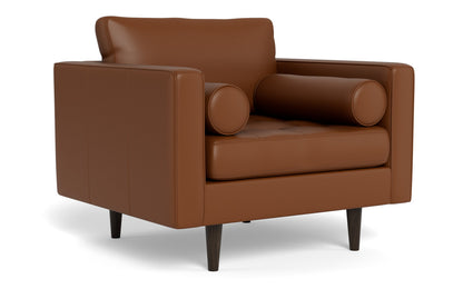 Ladybird 42" Leather Arm Chair - Tribeca Chestnut