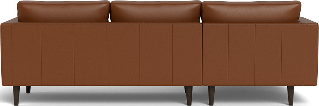 Ladybird 102" Leather Left Chaise Sectional - Tribeca Chestnut