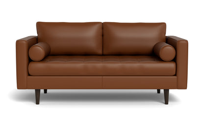 Ladybird 72" Leather Loveseat - Tribeca Chestnut