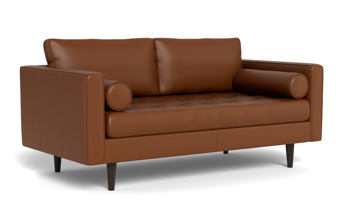 Ladybird 72" Leather Loveseat - Tribeca Chestnut