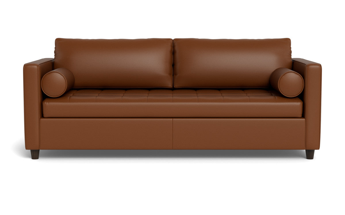 Ladybird 88" Leather Queen Sleeper - Tribeca Chestnut