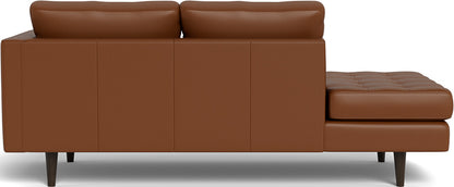 Ladybird 82" Leather RAF Stand Alone Chaise - Tribeca Chestnut