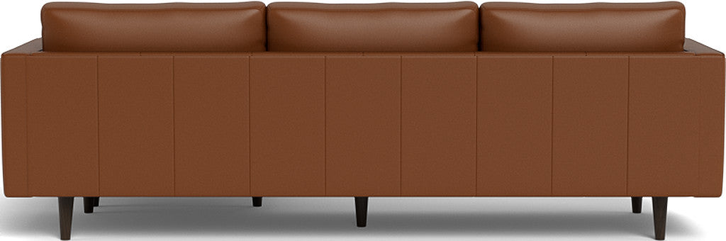 Ladybird 104" Leather Reversible Sofa Chaise - Tribeca Chestnut