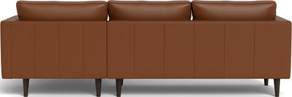 Ladybird 102" Leather Right Chaise Sectional - Tribeca Chestnut