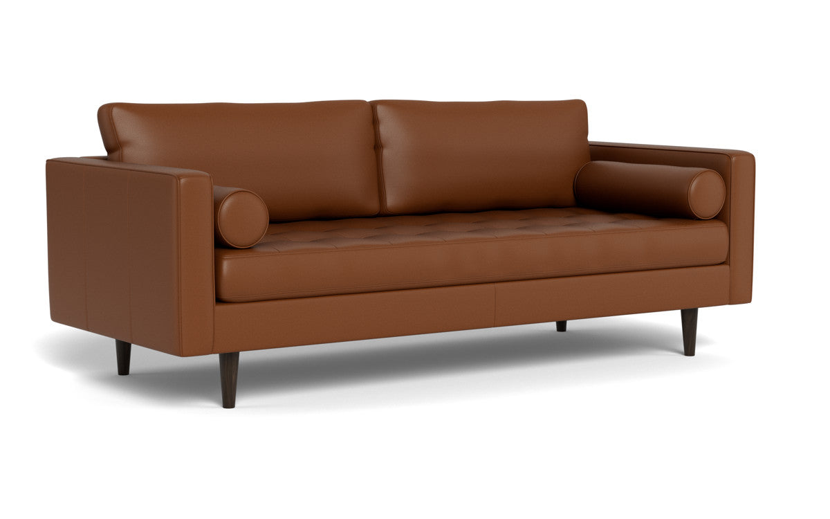 Ladybird 88" Leather Sofa - Tribeca Chestnut