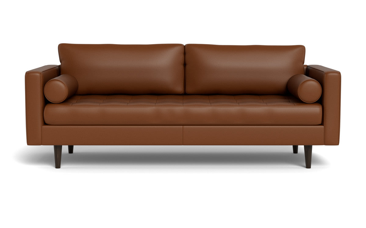 Ladybird 88" Leather Sofa - Tribeca Chestnut