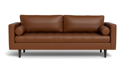 Ladybird 88" Leather Sofa - Tribeca Chestnut