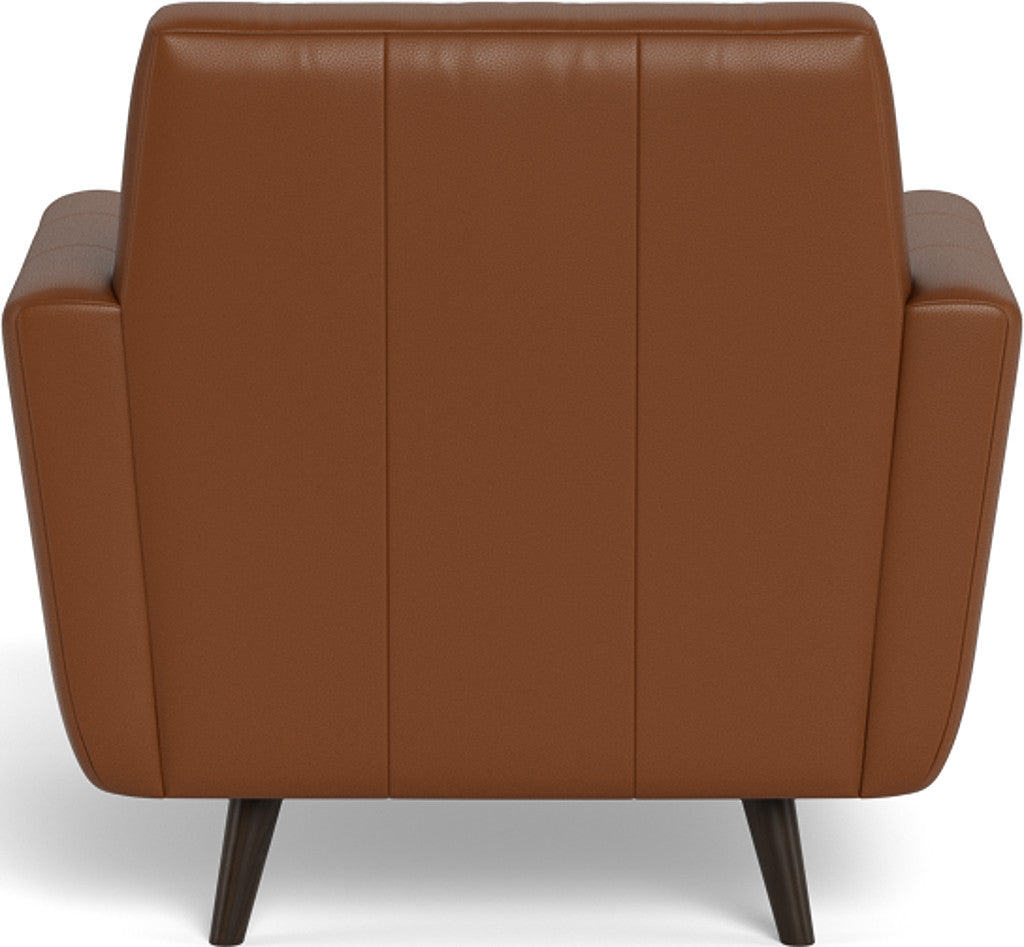 Lamar 42" Leather Arm Chair - Tribeca Chestnut