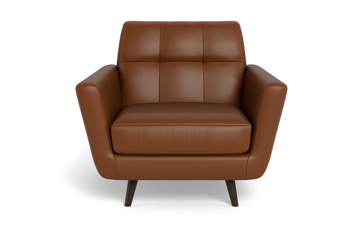 Lamar 42" Leather Arm Chair - Tribeca Chestnut