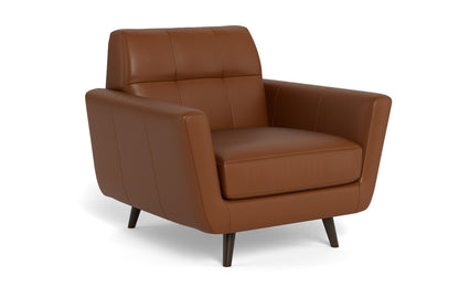 Lamar 42" Leather Arm Chair - Tribeca Chestnut