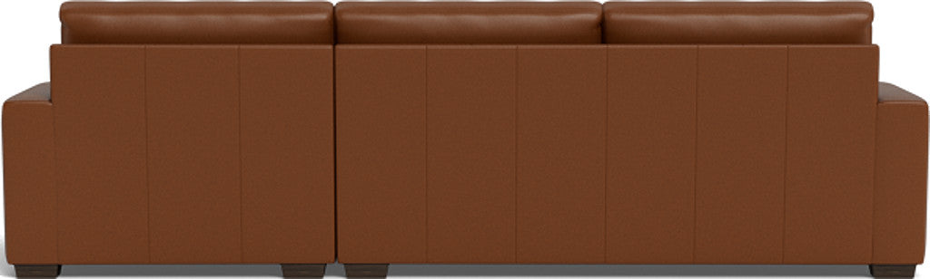 Mas Mesa 123" Deep Leather Right Chaise Sectional - Tribeca Chestnut