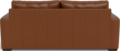 Mas Mesa 88" Deep Leather Sofa - Tribeca Chestnut