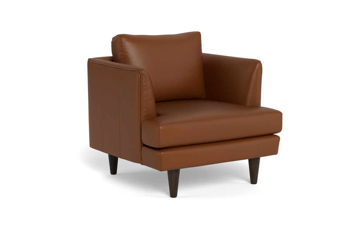Rainey 35" Leather Arm Chair - Tribeca Chestnut