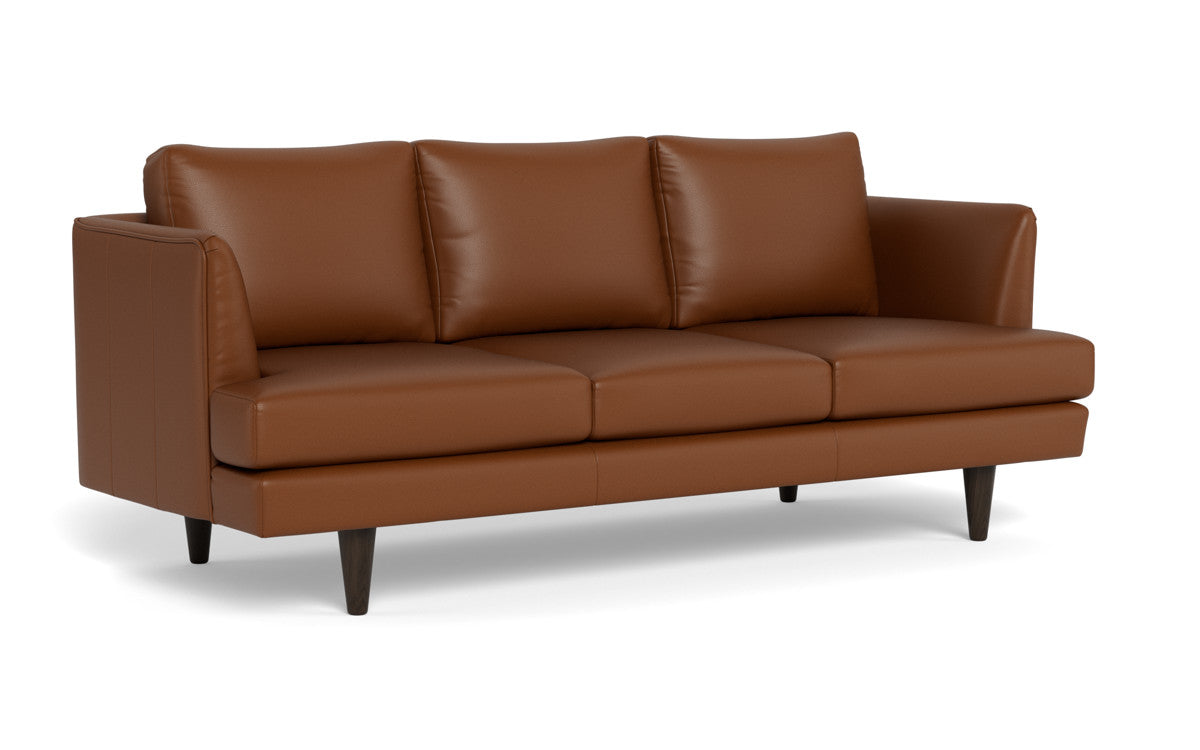 Rainey 83" Leather Sofa - Tribeca Chestnut