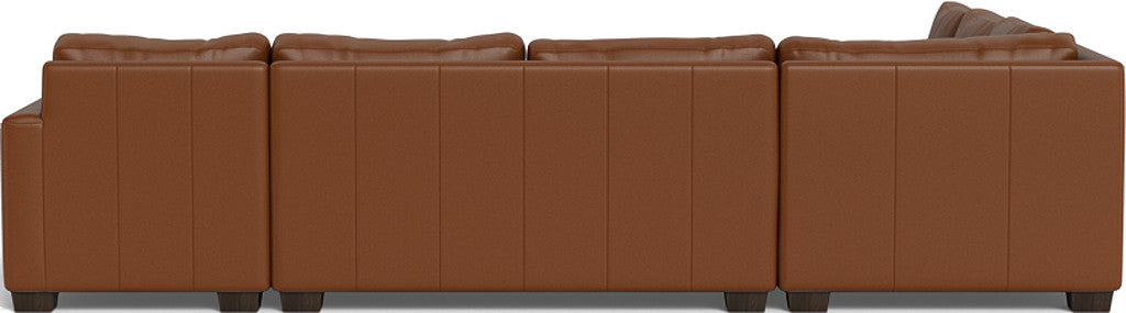 Track 141" Leather Corner Sectionals W. Full Sleeper & Right Chaise