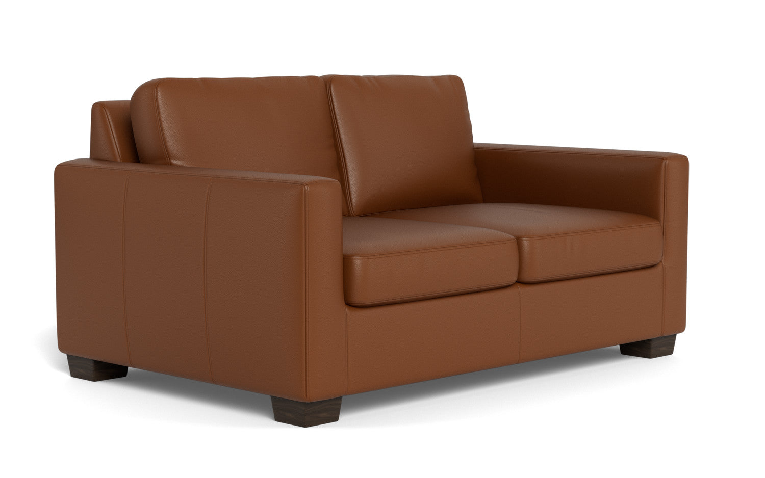 Track 62" Leather Twin Sleeper - Tribeca Chestnut