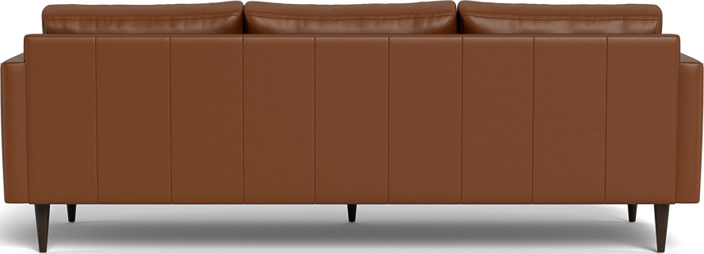 Wallace 98" Leather Untufted Estate Sofa - Tribeca Chestnut