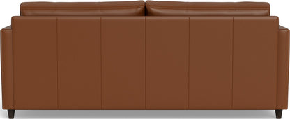 Wallace 74" Leather Untufted Queen Sleeper Sofa - Tribeca Chestnut