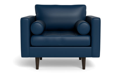 Ladybird 42" Leather Arm Chair - Tribeca Cobalt