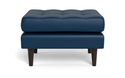 Ladybird Leather Ottoman - Tribeca Cobalt