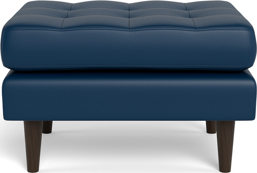 Ladybird Leather Ottoman - Tribeca Cobalt