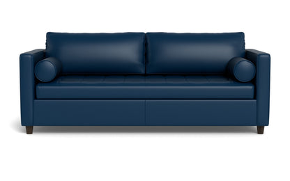 Ladybird 88" Leather Queen Sleeper - Tribeca Cobalt