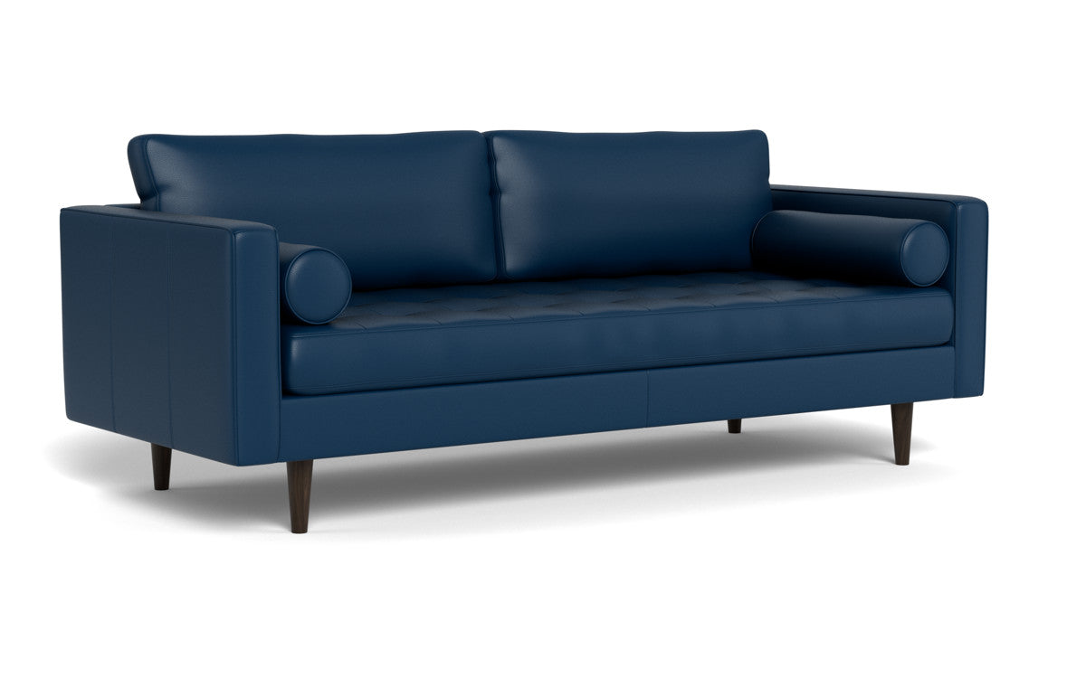 Ladybird 88" Leather Sofa - Tribeca Cobalt