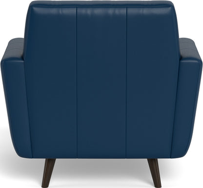 Lamar 42" Leather Arm Chair - Tribeca Cobalt