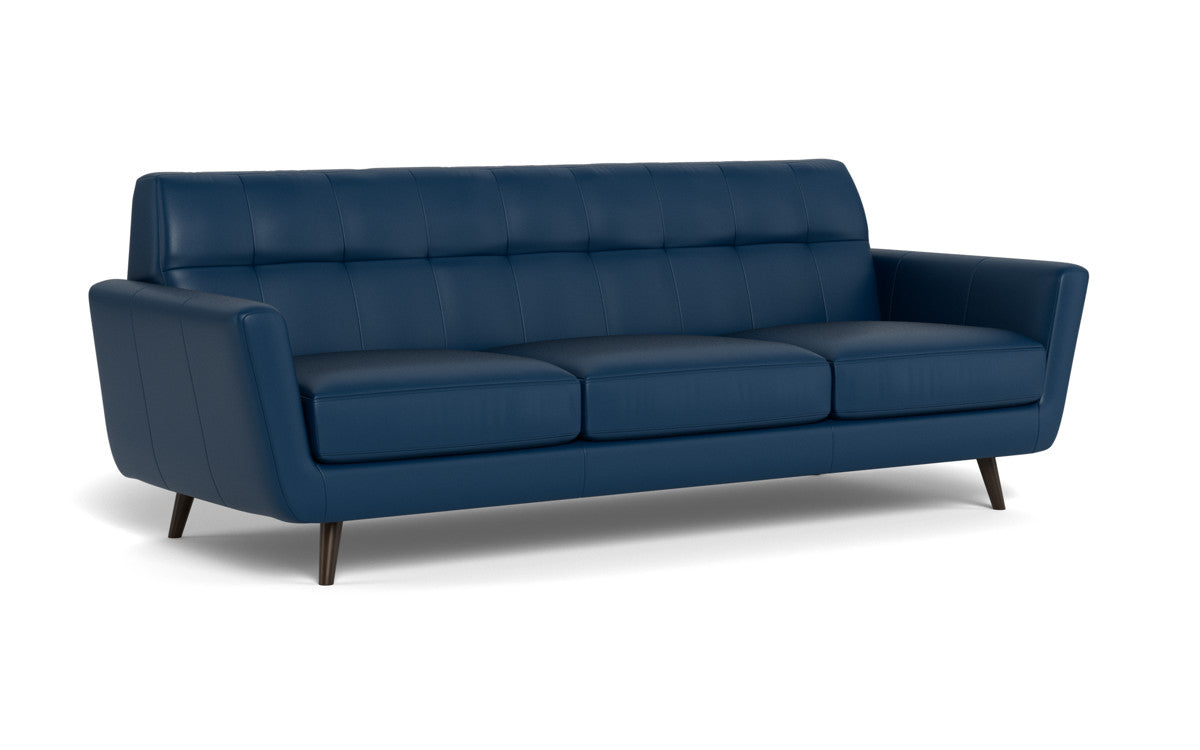 Lamar 96" Leather Estate Sofa - Tribeca Cobalt