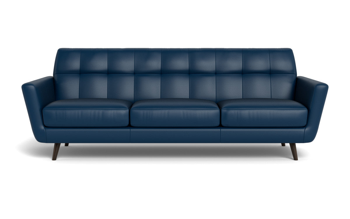 Lamar 96" Leather Estate Sofa - Tribeca Cobalt