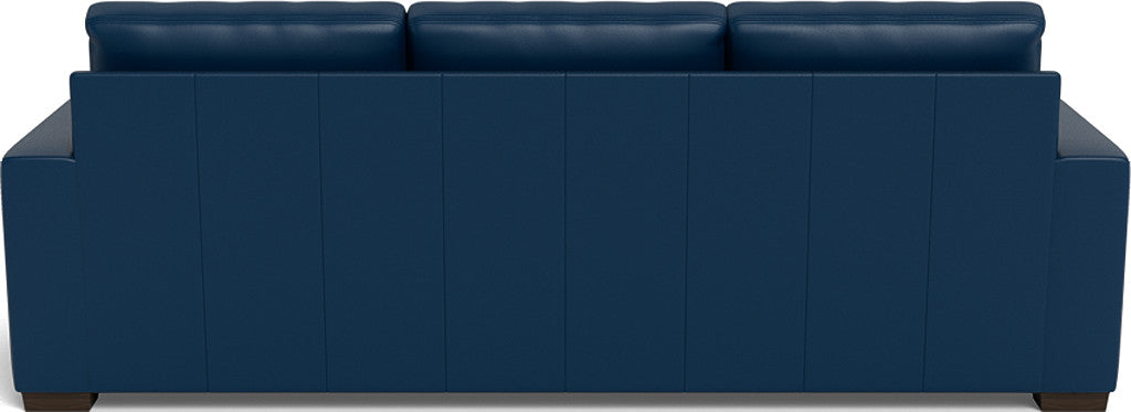 Mas Mesa 101" Deep Leather Estate Sofa - Tribeca Cobalt