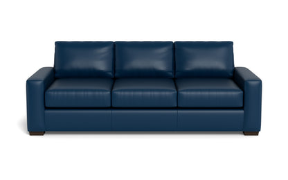 Mas Mesa 101" Deep Leather Estate Sofa - Tribeca Cobalt