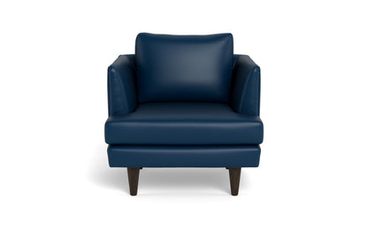 Rainey 35" Leather Arm Chair - Tribeca Cobalt
