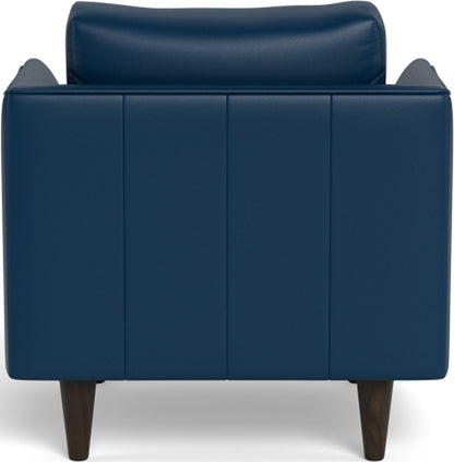 Rainey 35" Leather Arm Chair - Tribeca Cobalt