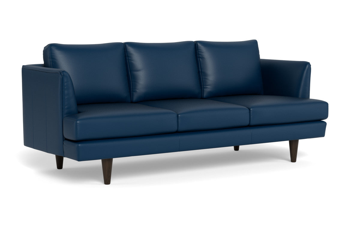 Rainey 83" Leather Sofa - Tribeca Cobalt
