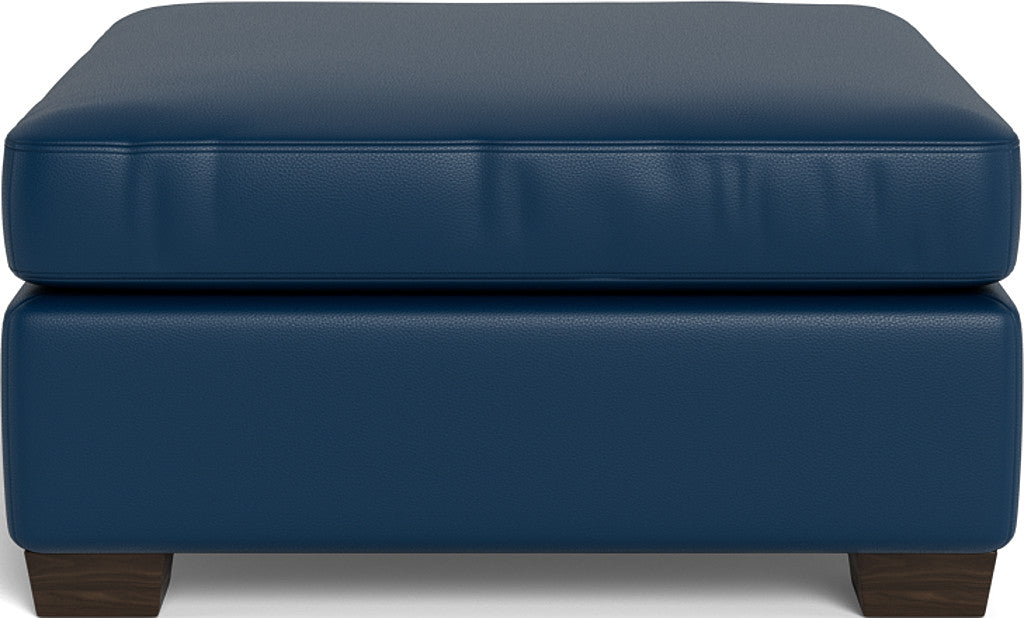 Track Leather Ottoman - Tribeca Chestnut