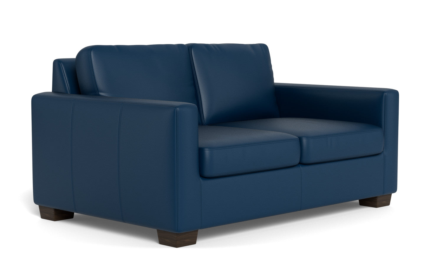 Track 62" Leather Twin Sleeper - Tribeca Cobalt
