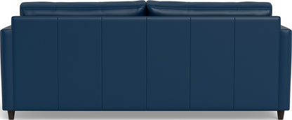 Wallace 74" Leather Untufted Queen Sleeper Sofa - Tribeca Cobalt