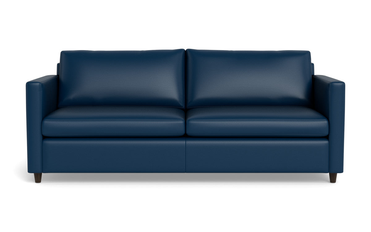 Wallace 74" Leather Untufted Queen Sleeper Sofa - Tribeca Cobalt