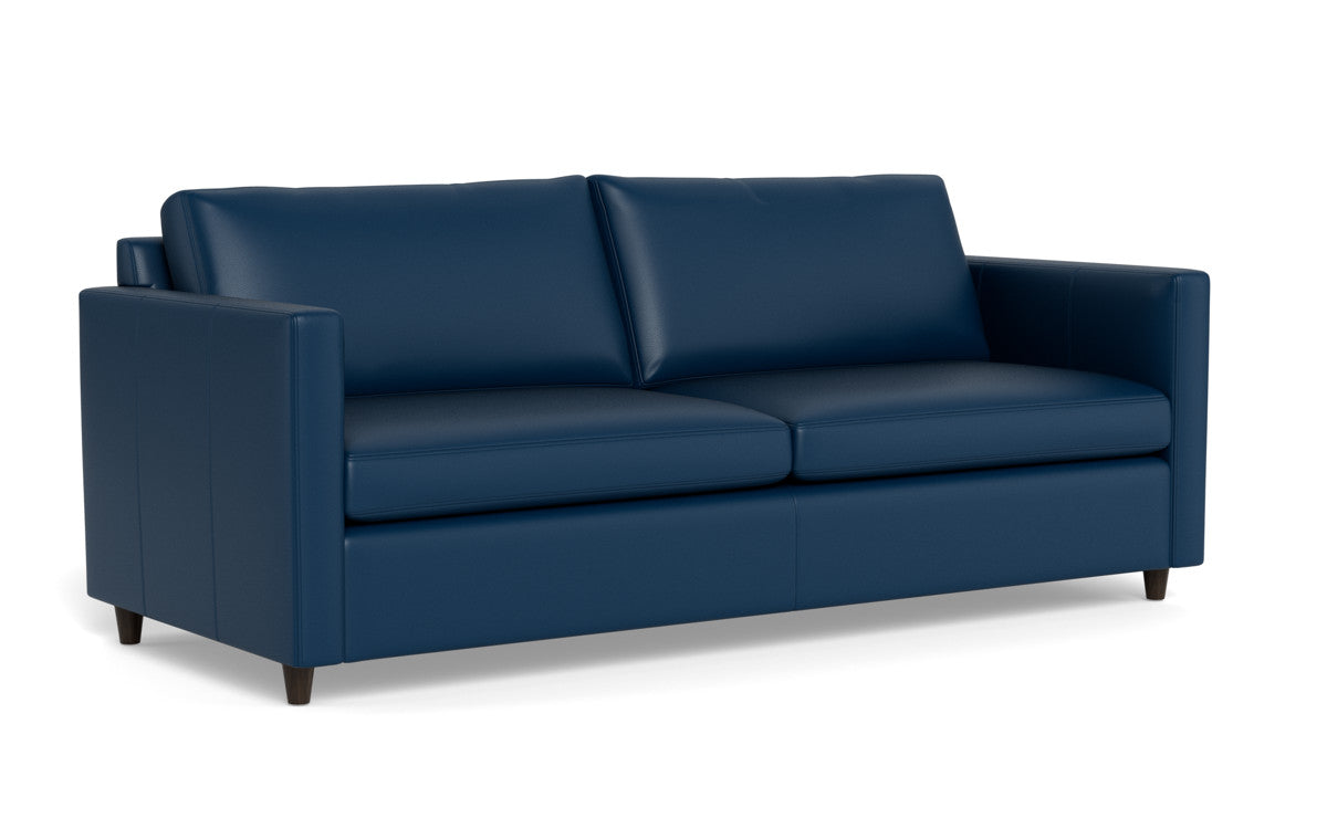 Wallace 74" Leather Untufted Queen Sleeper Sofa - Tribeca Cobalt